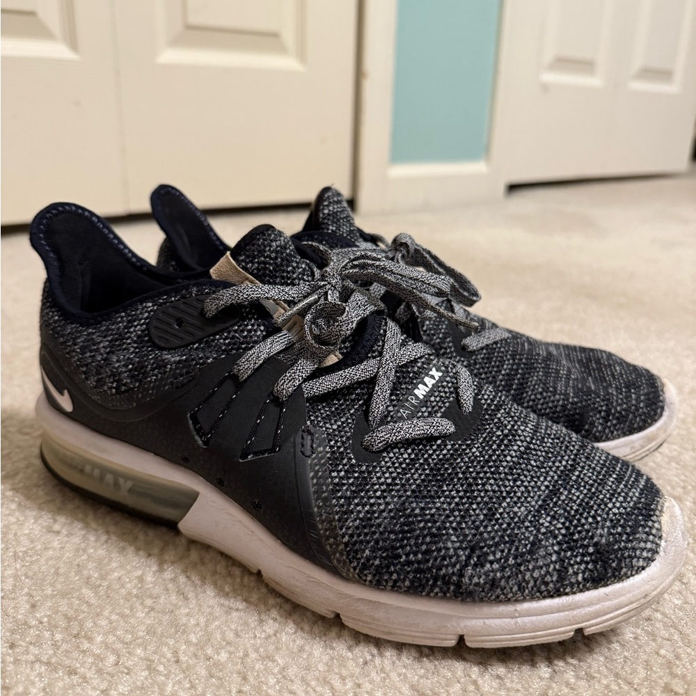 Black and Gray Nike Running Shoes